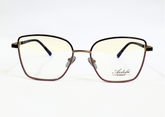 Aref Eyewear – Women’s Geometric Gold Optical Glasses with Purple Marble Temples